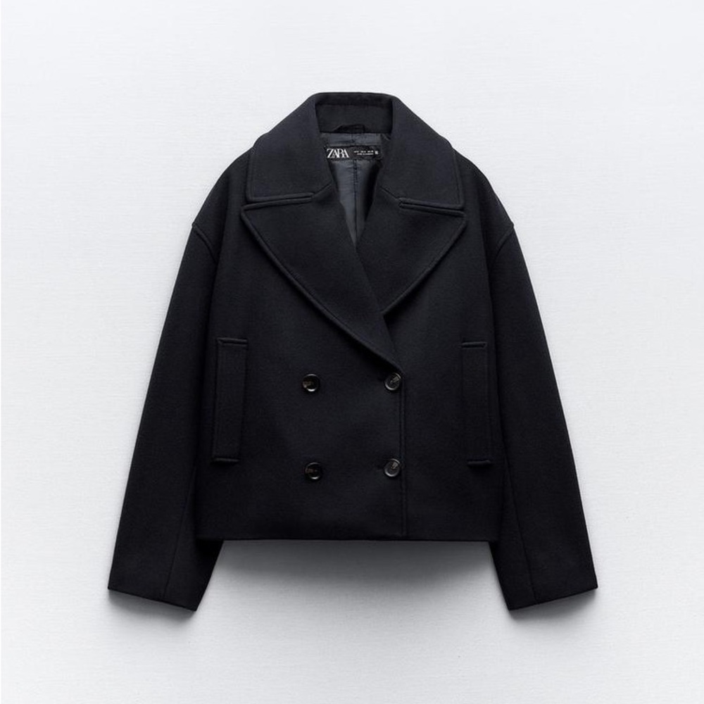 SOFT DOUBLE BREASTED CROPPED COAT